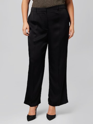 A LOT LESS Loose fit Pleated Pants 'Maggie' in Black: front