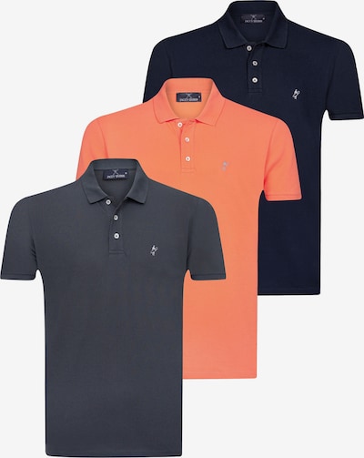 Marškinėliai iš Jacey Quinn, spalva – pilka / persikų spalva / juoda / balta, Prekių apžvalga