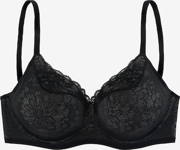 TRIUMPH Push-up Bra in Black: front