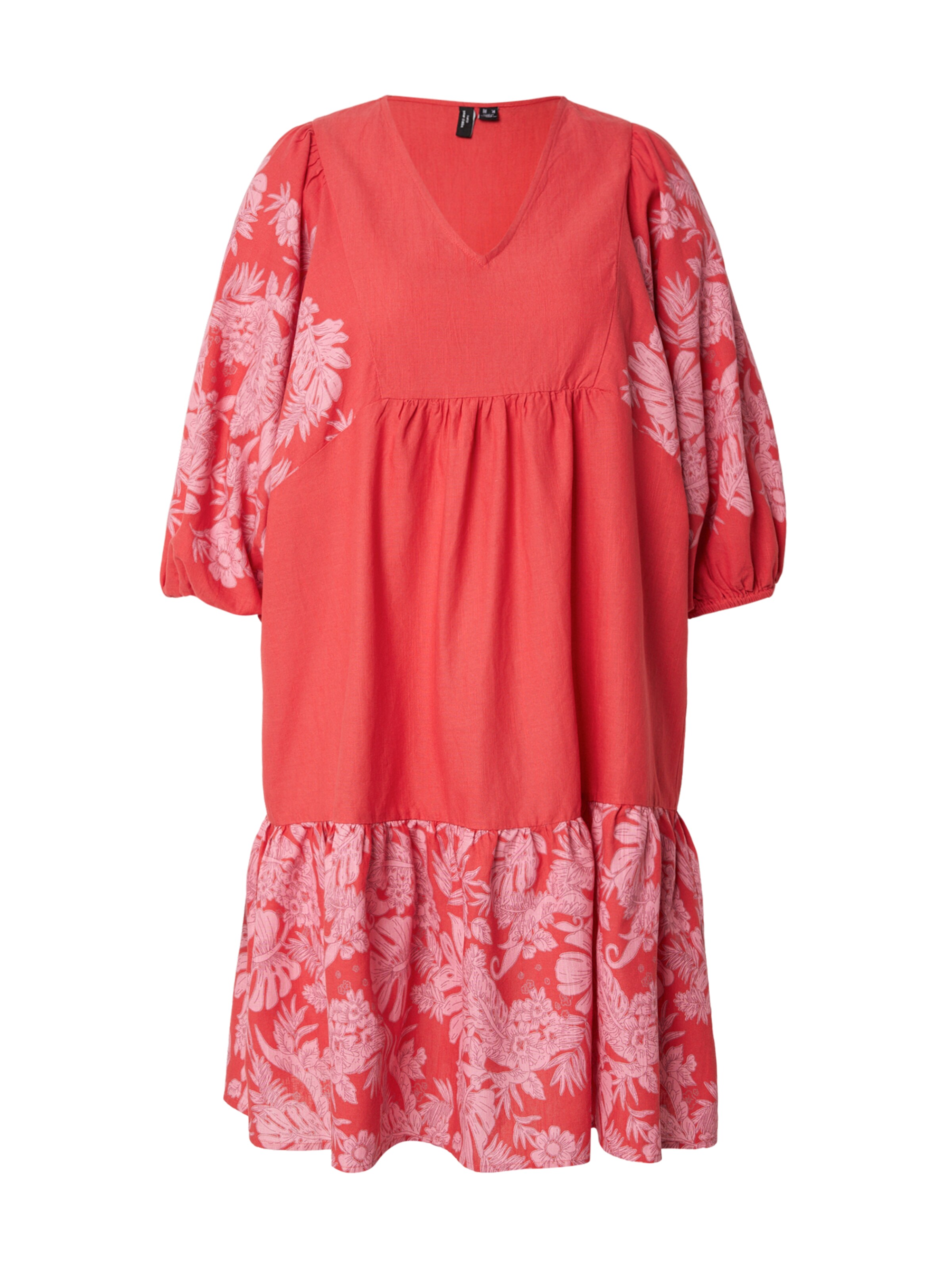 Rochie 'VMTIPPE TROPA' de la Vero Moda Curve pe roșu: față
