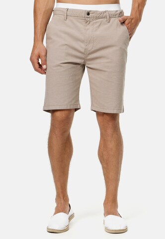 INDICODE JEANS Regular Trousers 'Oklahoma' in Beige: front