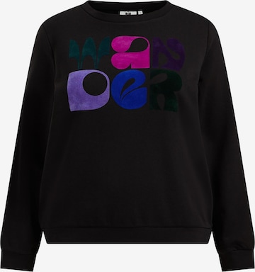 WE Fashion Sweatshirt in Zwart: voorkant