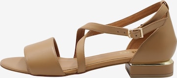 Usha Sandalen met riem in Beige: voorkant