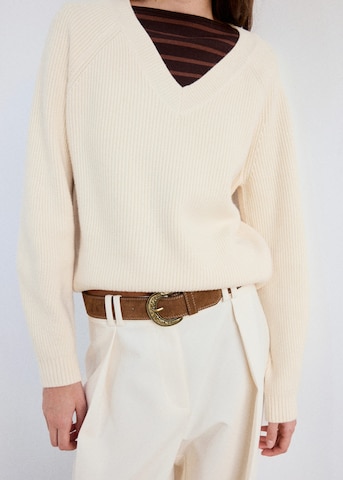 MANGO Sweater 'VIZON' in Beige: front