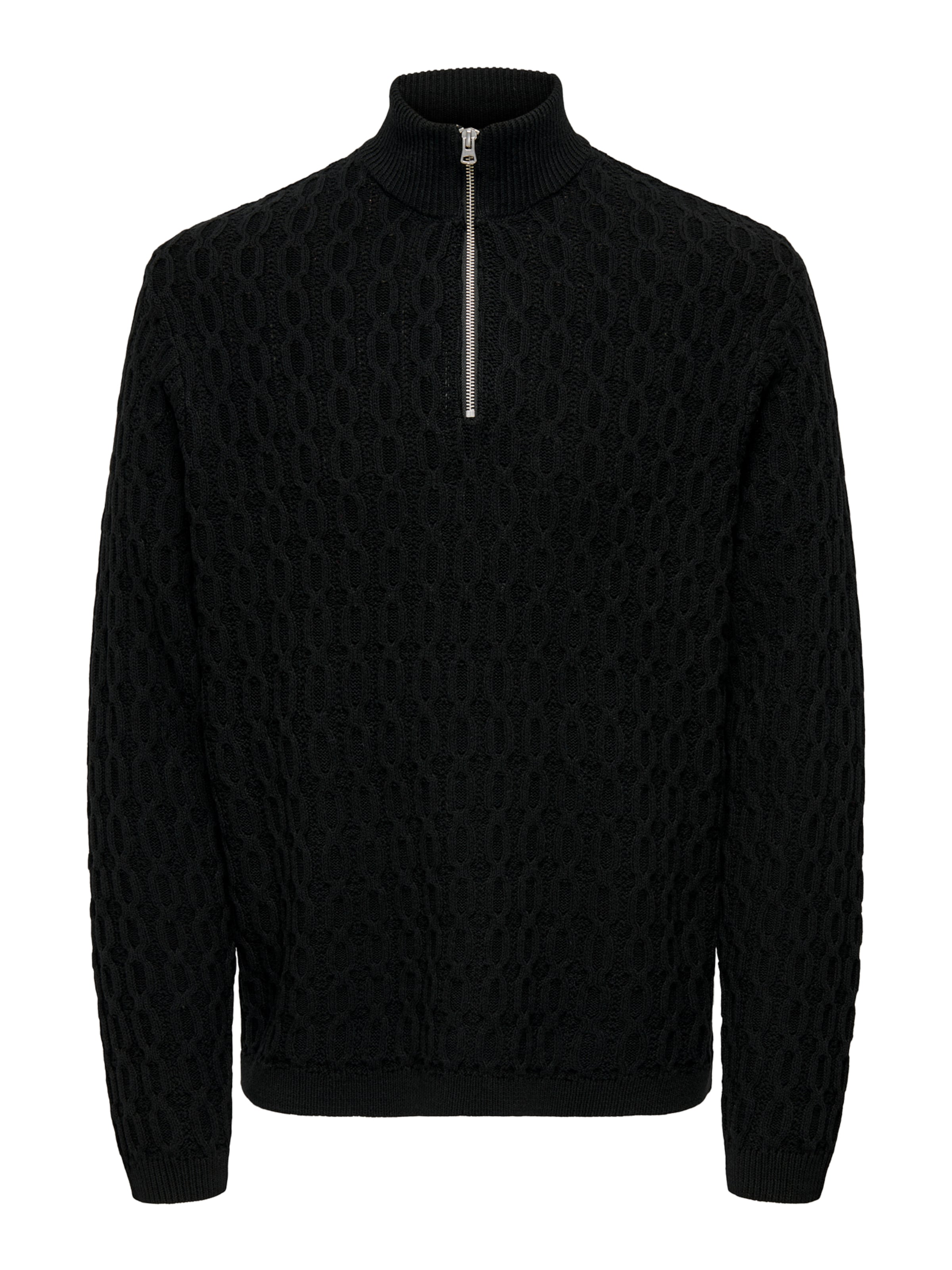 Only & Sons Sweater 'ONSLEONARD' in Black: front