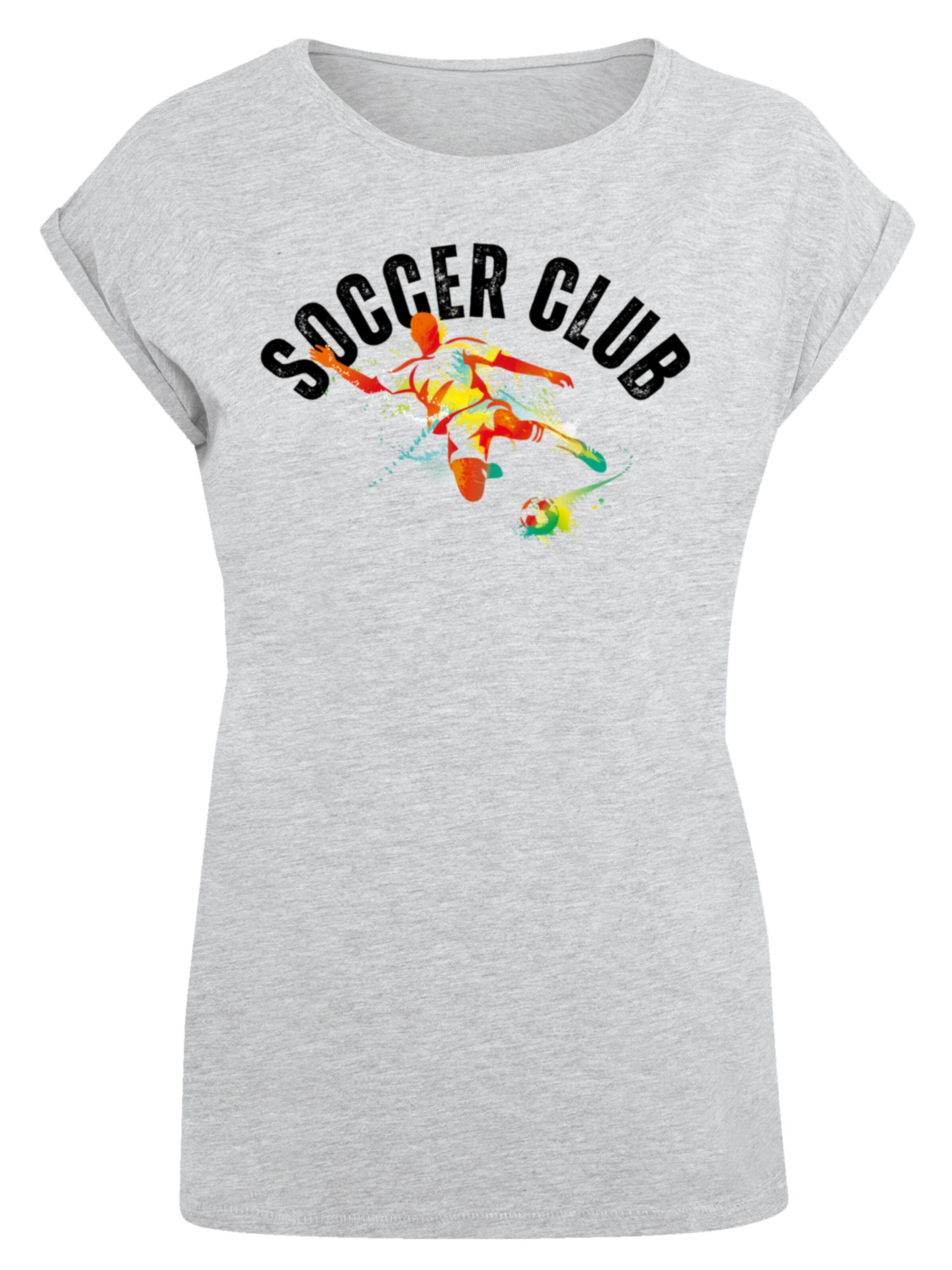 T-shirt 'Soccer Club Sport Fan Artwork' F4NT4STIC en gris : devant