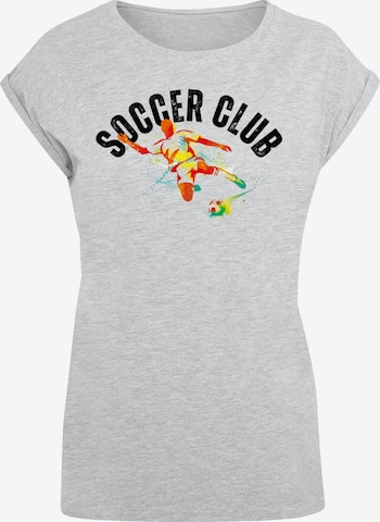 T-shirt 'Soccer Club Sport Fan Artwork' F4NT4STIC en gris : devant