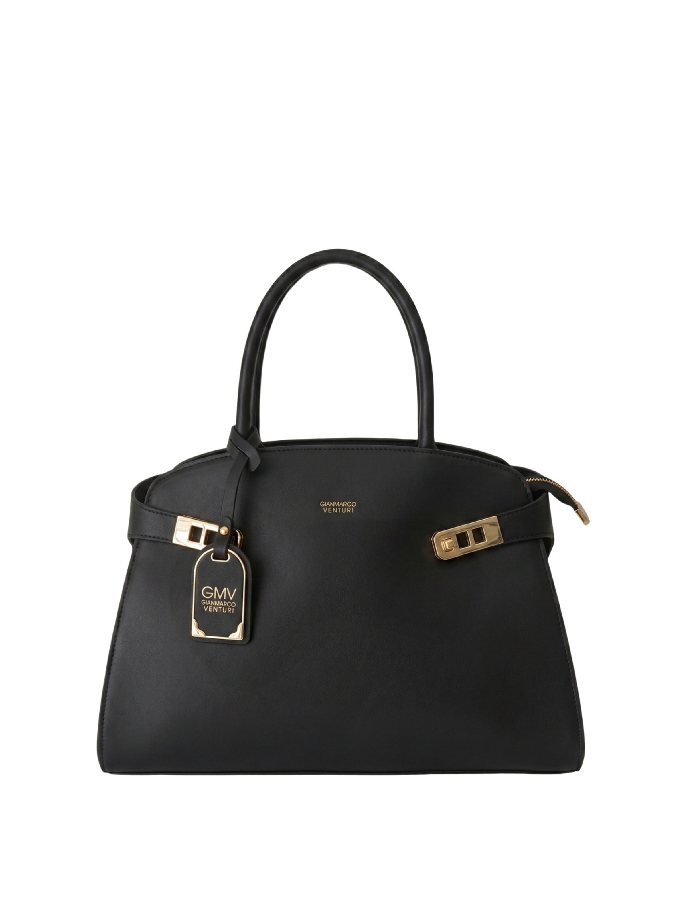 Borsa a mano di GianMarco Venturi in nero: frontale