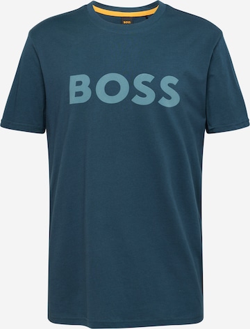 Tricou 'Thinking 1' de la BOSS Orange pe albastru: față