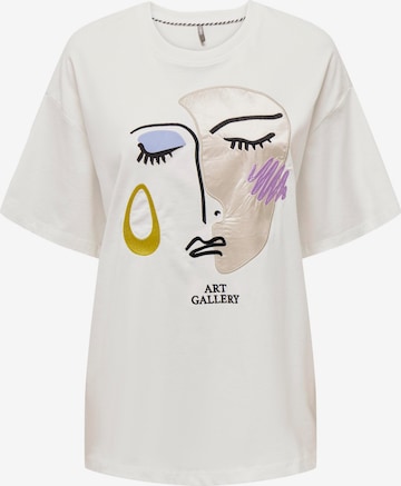 T-shirt 'HANNA' ONLY en blanc : devant