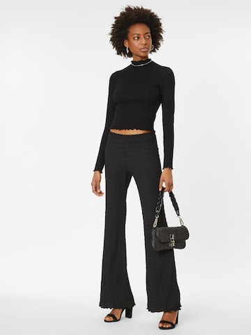 Monki Flared Pants in Black