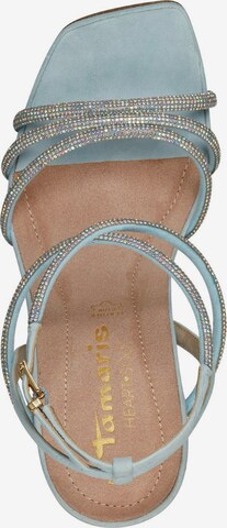 Tamaris Heart & Sole Strap Sandals in Blue