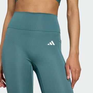 ADIDAS PERFORMANCE - Skinny Pantalón deportivo 'Optime Essentials' en verde