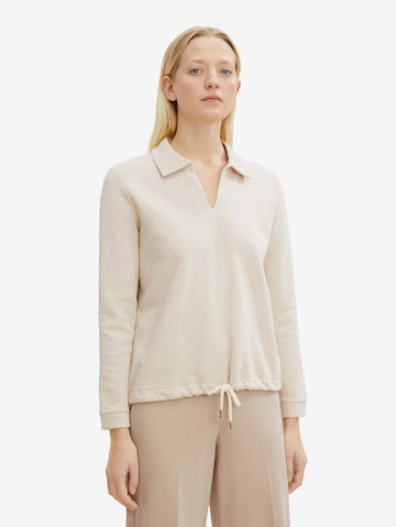 TOM TAILOR Sweatshirt in Beige