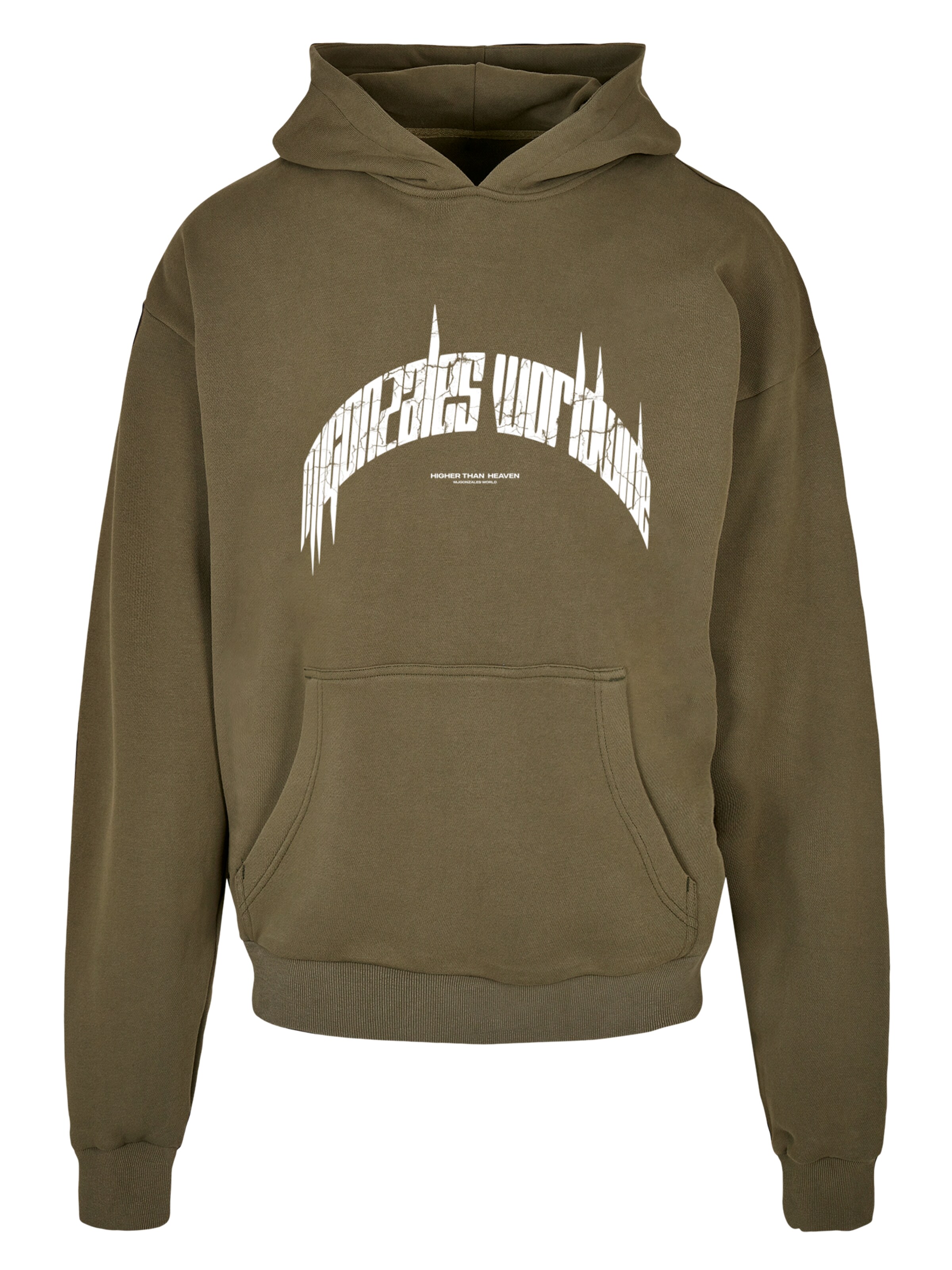 MJ Gonzales Sweatshirt 'Higher Than Heaven V.3' in Green: front