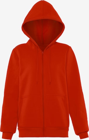 Exide Zip-Up Hoodie in Red: front