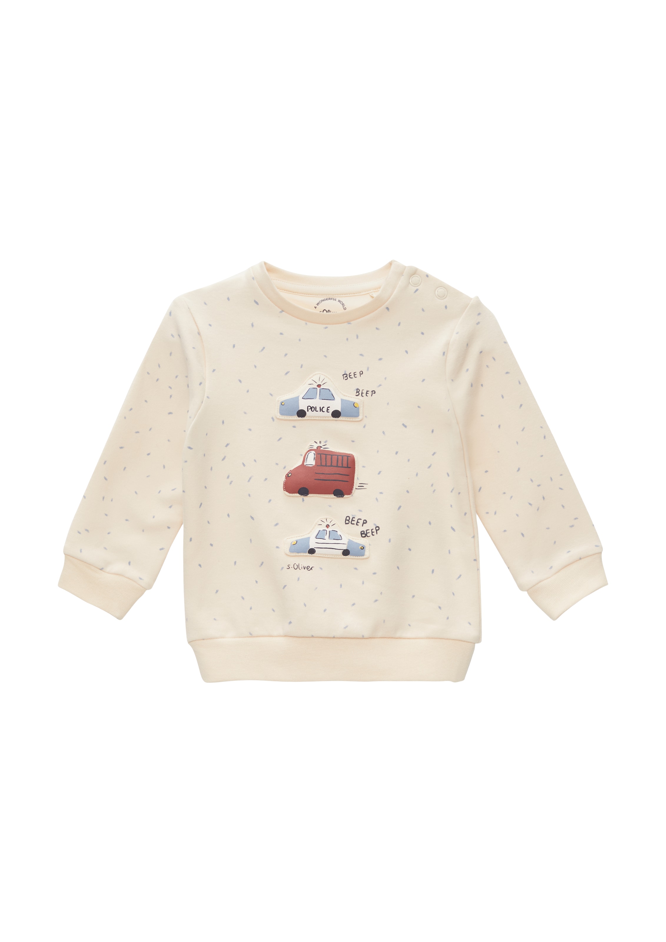 s.Oliver Sweatshirt in Beige: Vorderseite