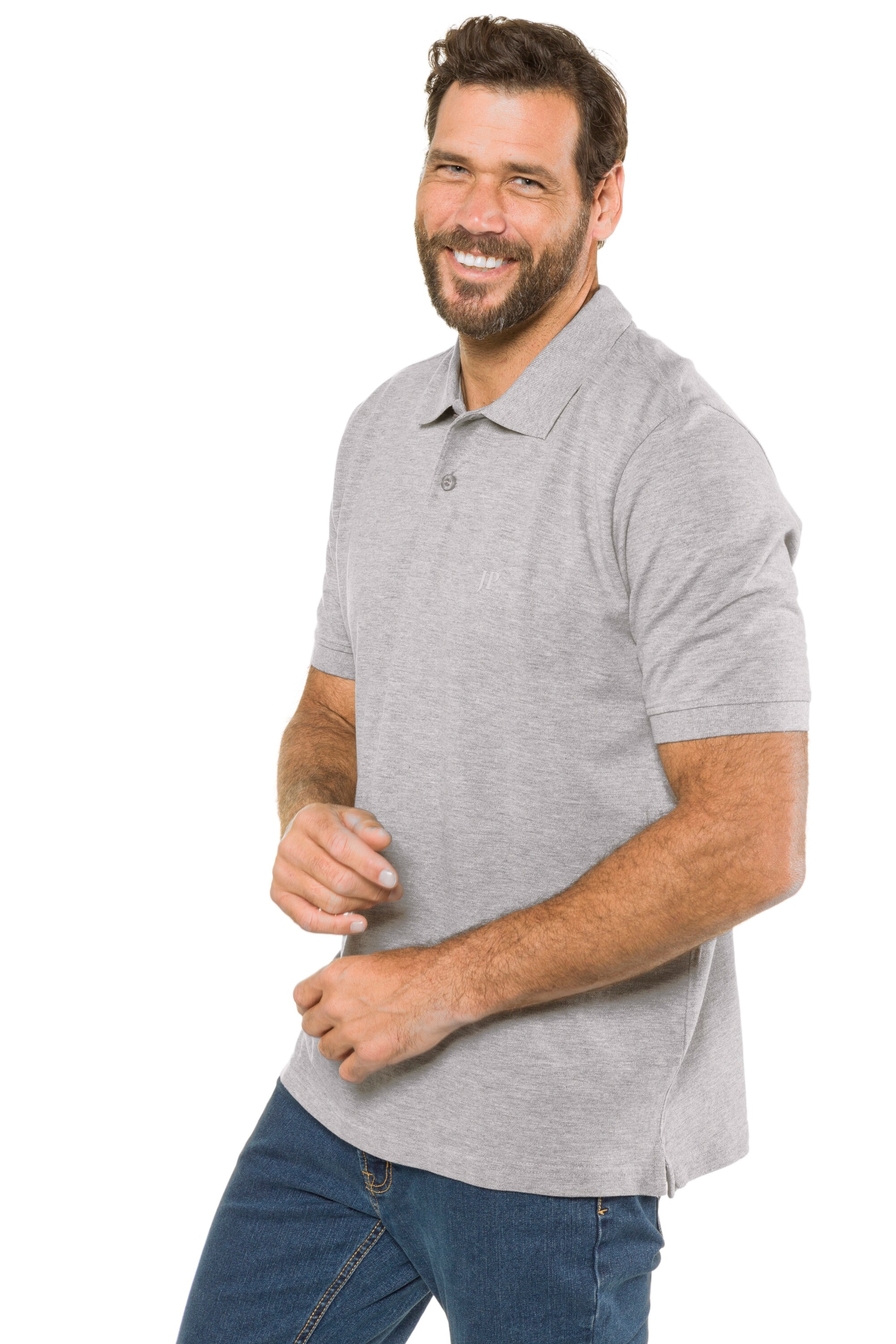 JP1880 Shirt in Grijs: voorkant