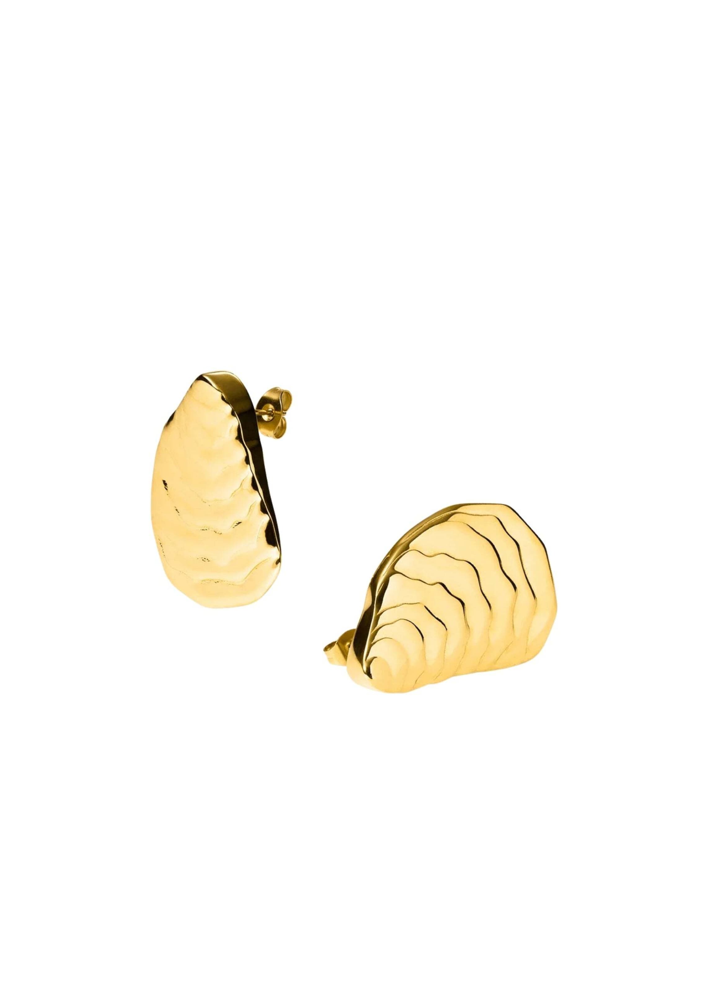PURELEI - Pendientes 'Ocean Whisper' en oro: frente