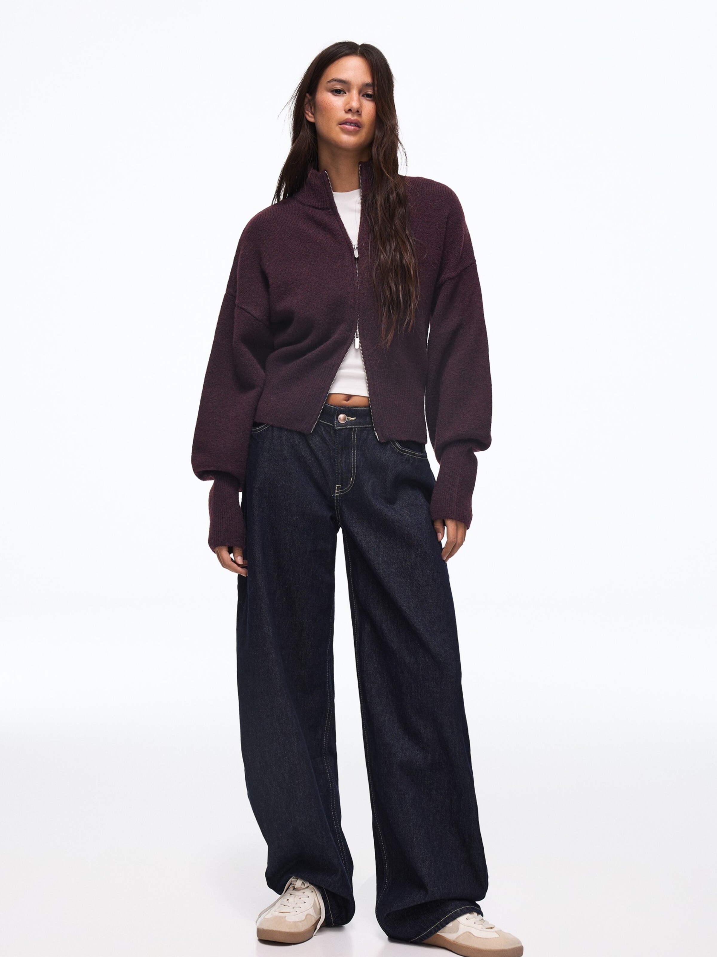 Cardigan Bershka en rouge : devant