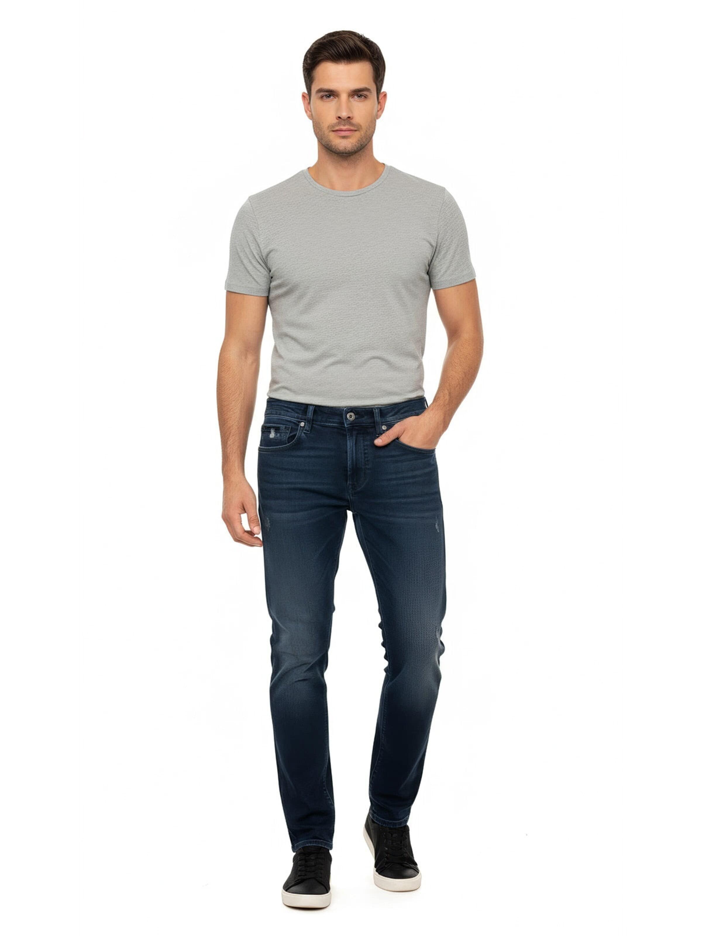 Dondup Slimfit Jeans in Blauw: voorkant