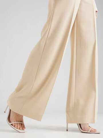 DRYKORN Wide leg Trousers with creases 'BEFORE' in Beige