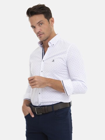 Sir Raymond Tailor Slim fit Button Up Shirt 'Risor' in White