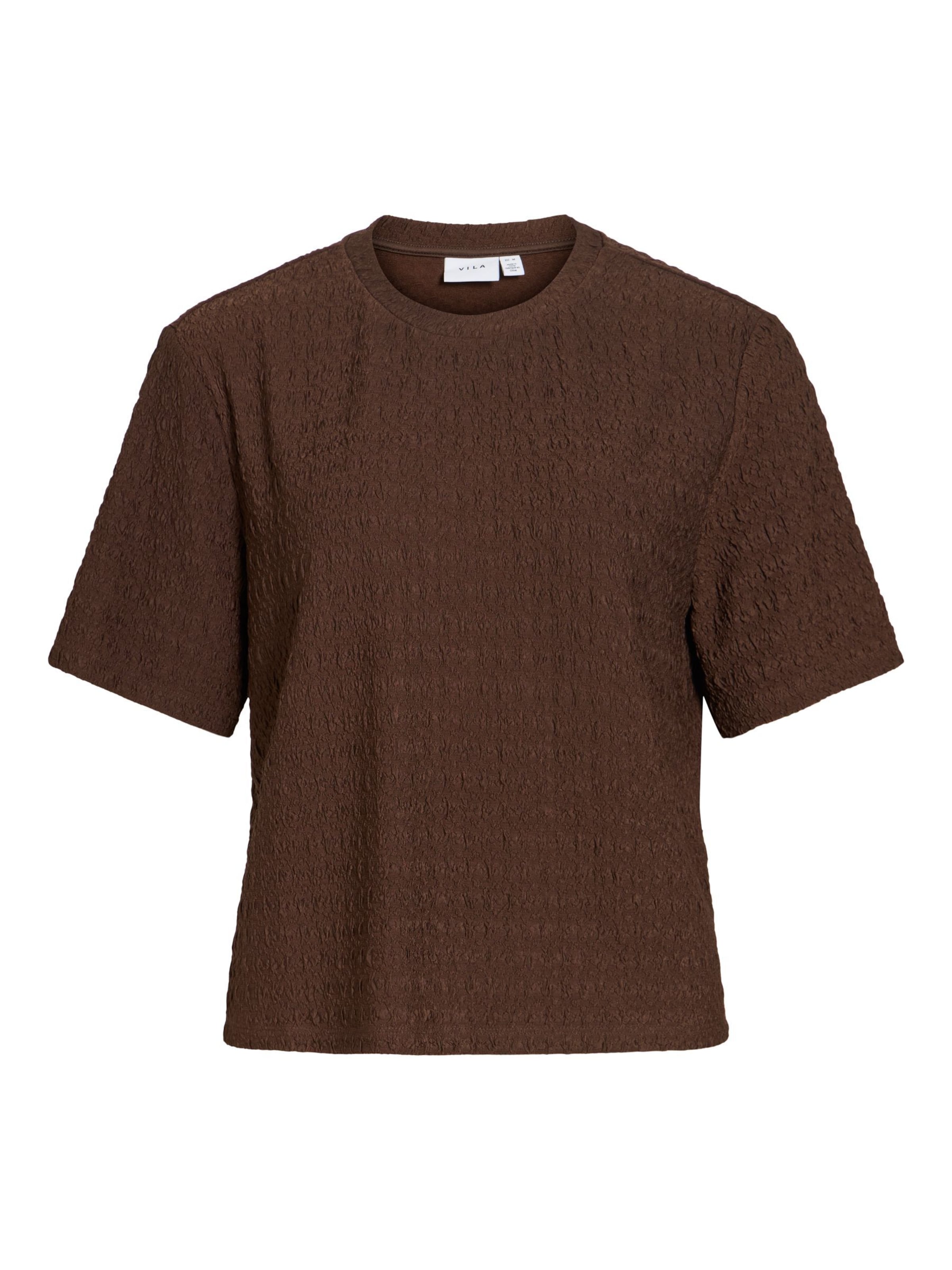VILA - Camiseta 'VIMonera' en marrón: frente