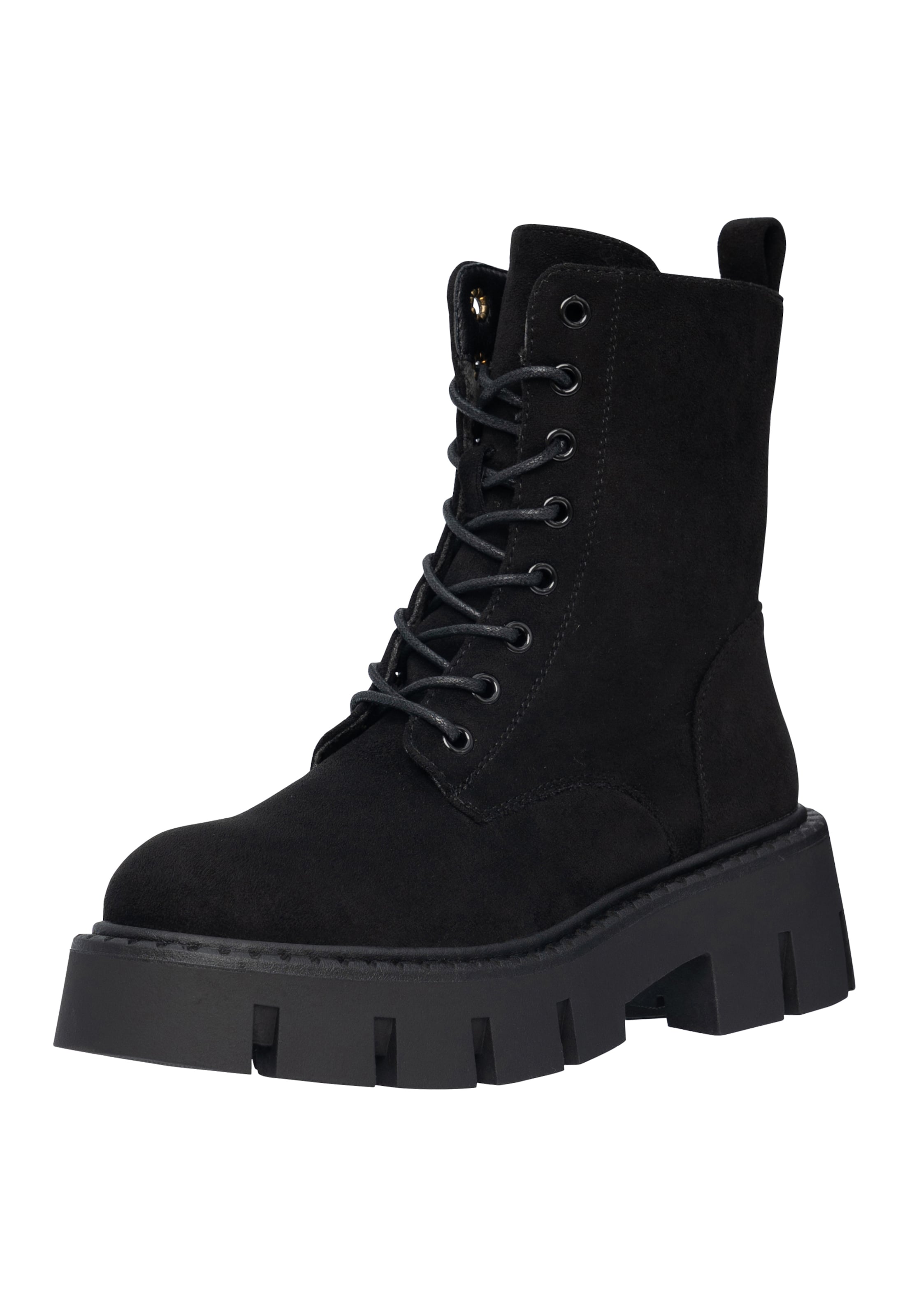 Salinyang Lace-up bootie in Black: front