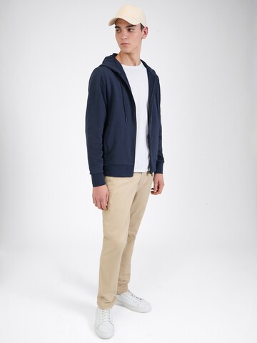 Hackett London - Casaco em moletão 'ESSENTIAL' em azul