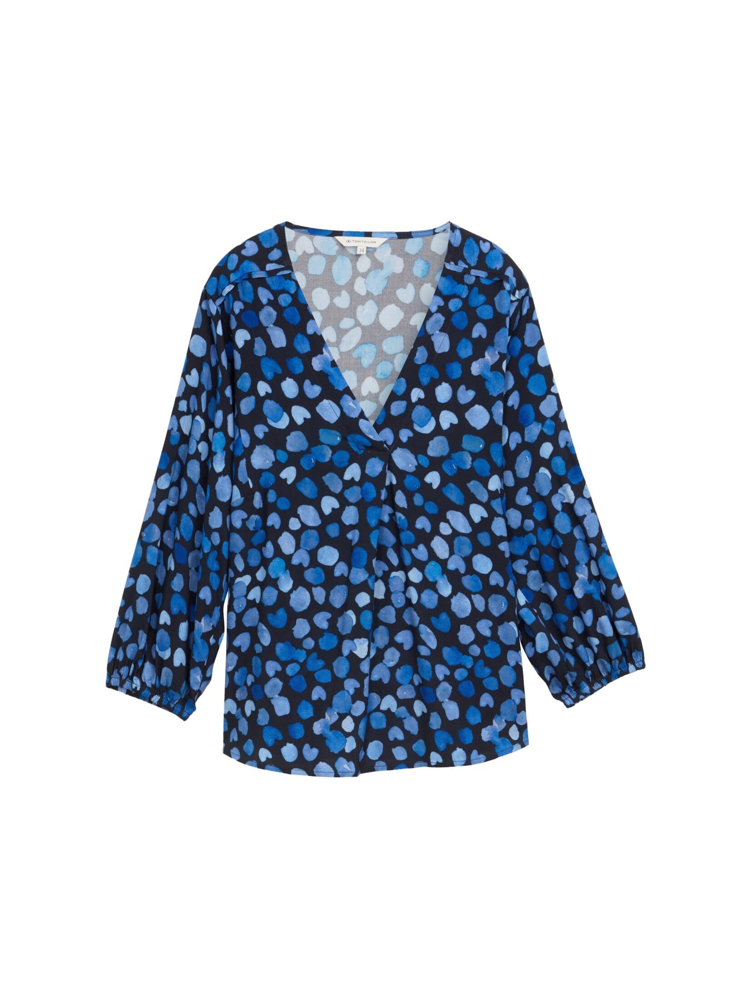 TOM TAILOR Blouse in Blauw: voorkant