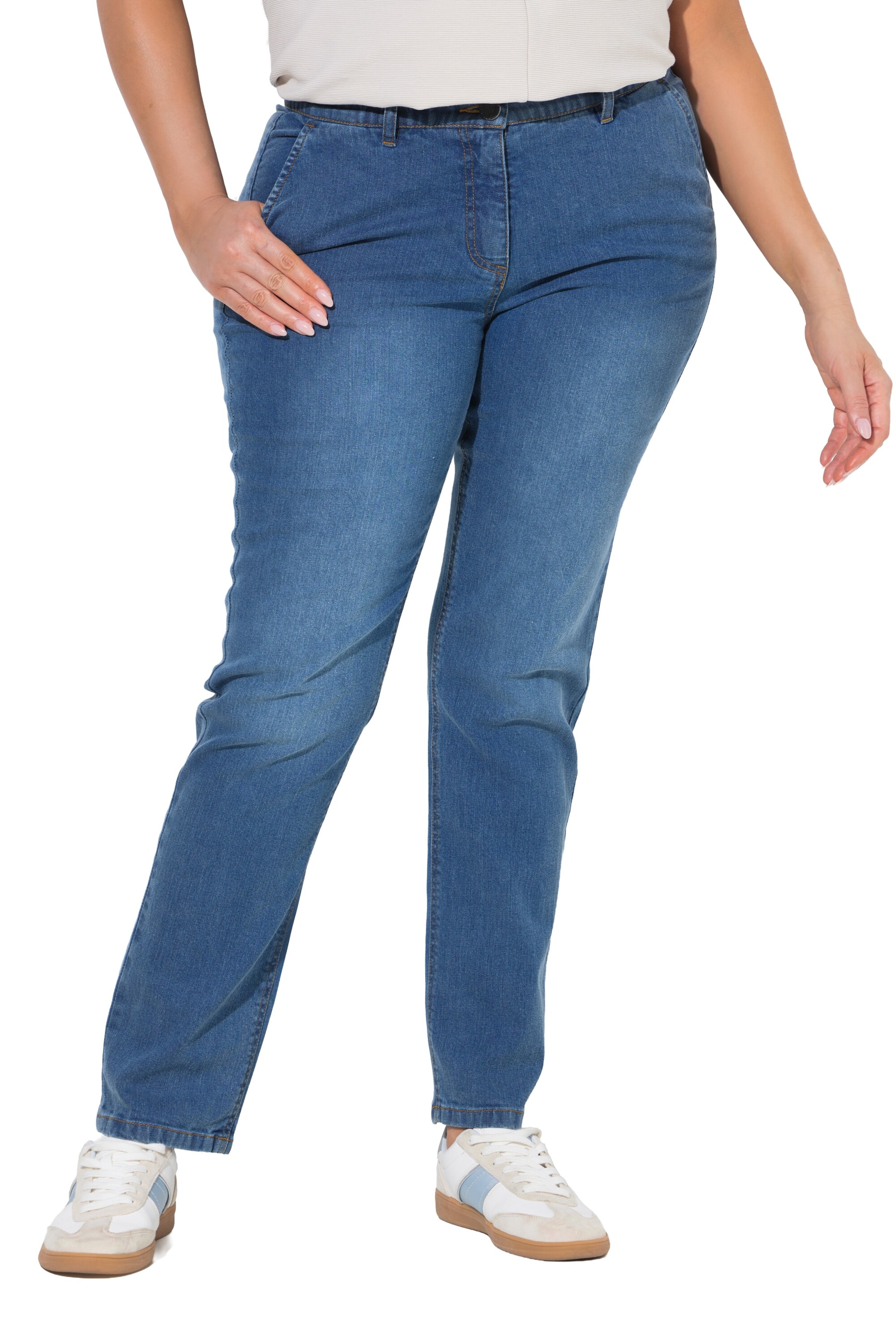 Ulla Popken Slim fit Jeans in Blue: front