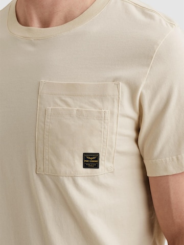 PME Legend T-shirt 'T-shirt with artwork on the chest pocket' i beige