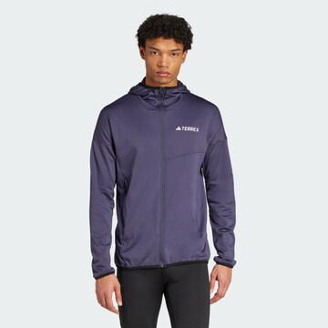 ADIDAS TERREX Funktionele fleece-jas 'Xperior' in Blauw: voorkant