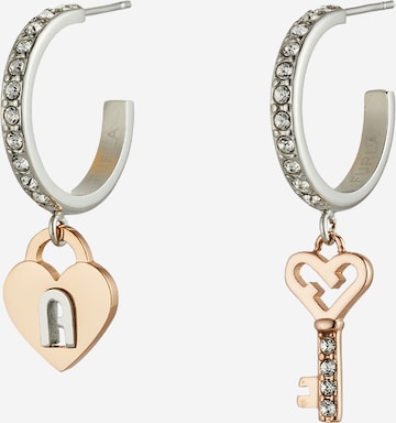 FURLA - Brincos 'LOVING PADLOCK' em ouro: frente