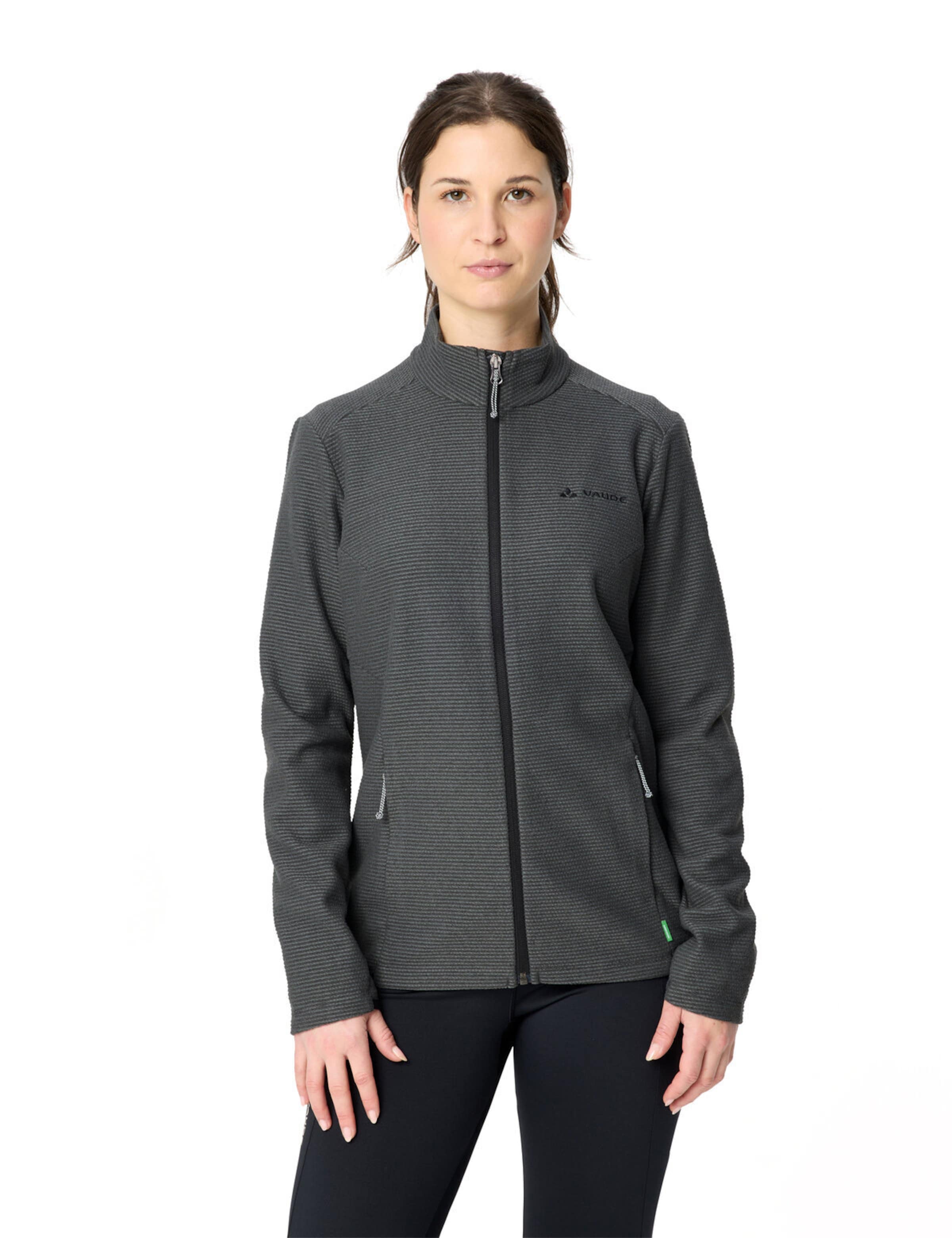 VAUDE Functionele fleece jas 'Strathcona' in Grijs: voorkant