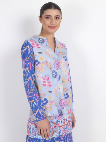 VICCI Germany Bluse mit V-Ausschnitt in Blau