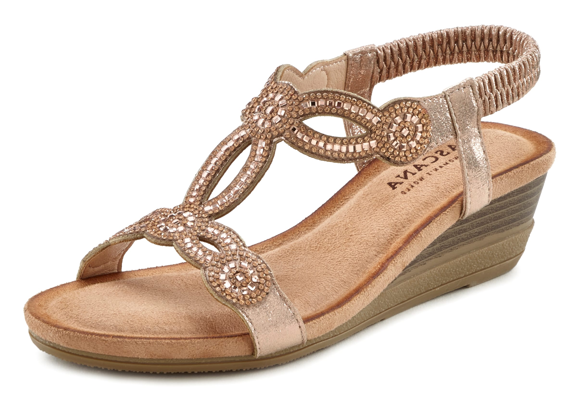 smėlio LASCANA Sandalai: priekis