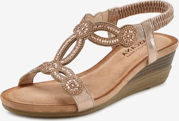 Sandales LASCANA en beige : devant