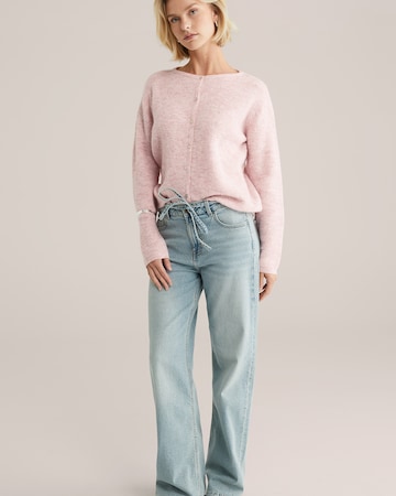 WE Fashion Gebreid vest in Roze