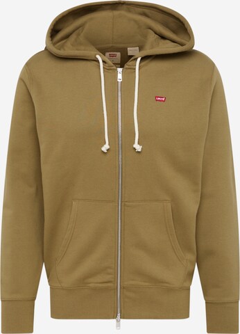 LEVI'S ® Ζακέτα φούτερ 'Original Zip-Up Hoodie' σε πράσινο: μπροστά