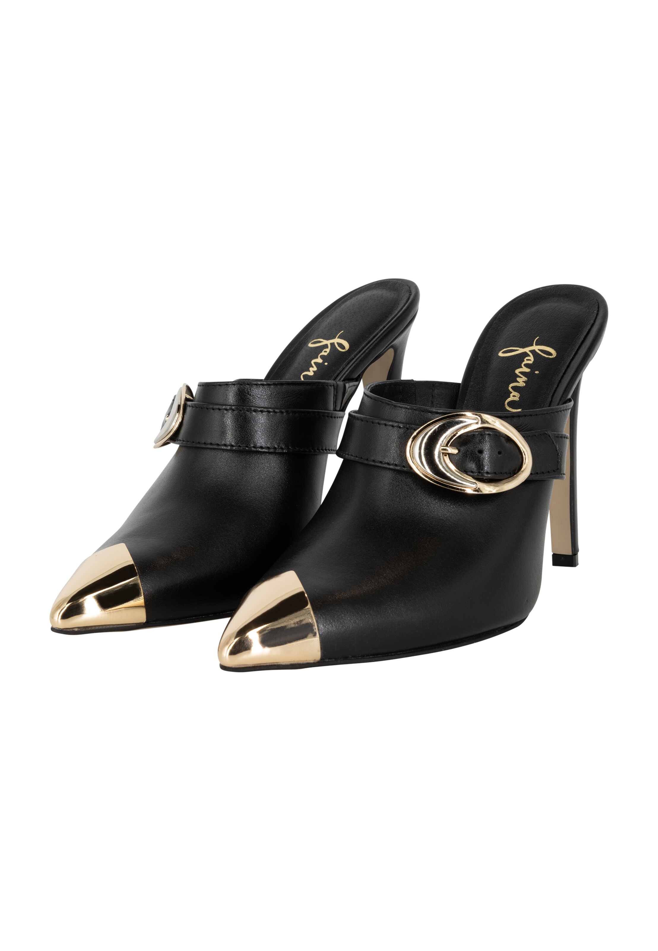 melns faina Ādas čības