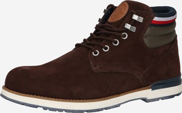 TOMMY HILFIGER Lace-Up Boots in Brown: front