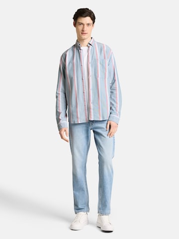 TOM TAILOR DENIM Comfort fit Button Up Shirt in Blue