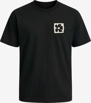 Neverless Shirt 'Blume Quadrat' in Black: front