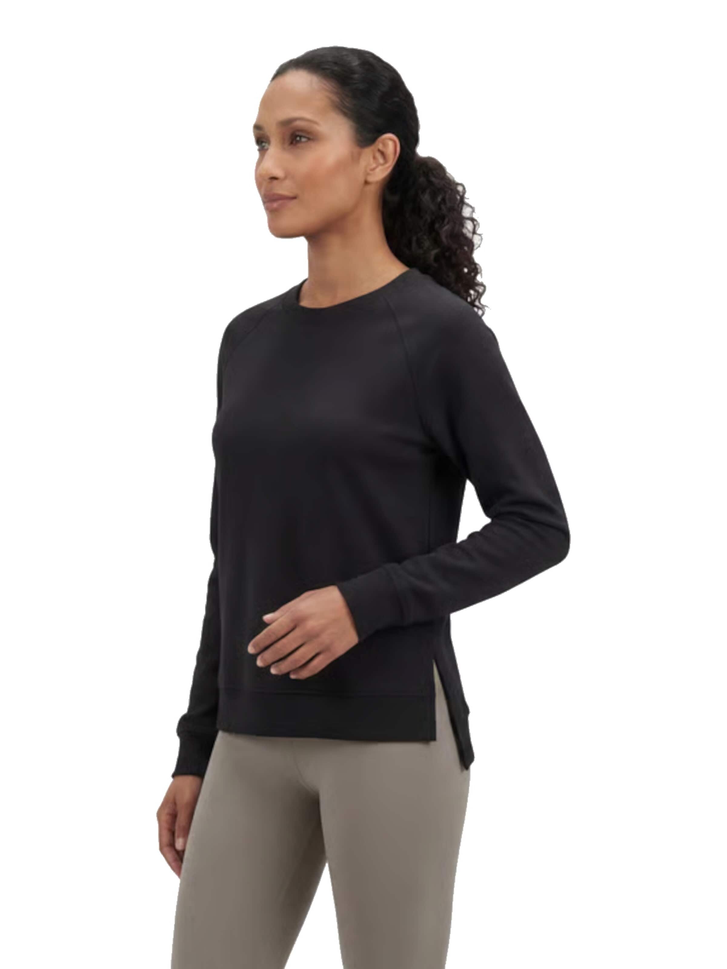 SKECHERS Sweatshirt 'Skechers Skechluxe Elevate Crewneck' in Zwart