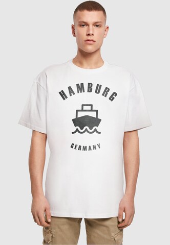 Merchcode Shirt 'Hamburg' in Wit: voorkant