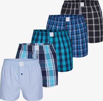 MG-1 Boxershorts in navy / aqua / hellblau / mischfarben, Produktansicht