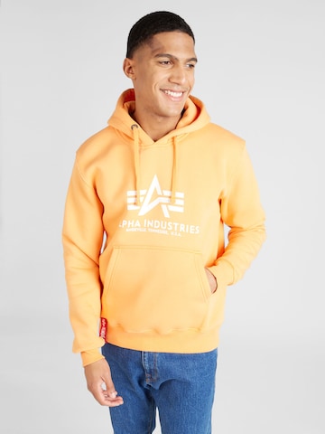 ALPHA INDUSTRIES Sweatshirt in Oranje: voorkant