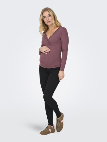 Only Maternity Shirt 'OLMIpass' in Bruin